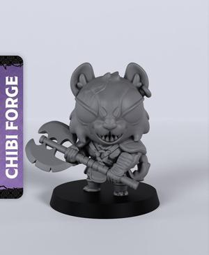 Male Catfolk Barbarian - With Free Dragon  - 5e DnD Inspired for RPG and Wargamers