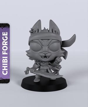 Male Catfolk Ranger - With Free Dragon  - 5e DnD Inspired for RPG and Wargamers