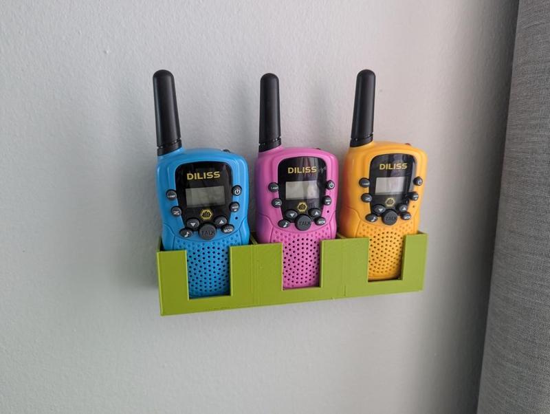 Walkie Talkie Holder w/ Command strip tabs