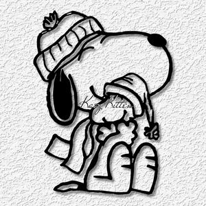 snoopy hugging woodstock wall art peanuts fanart home decor