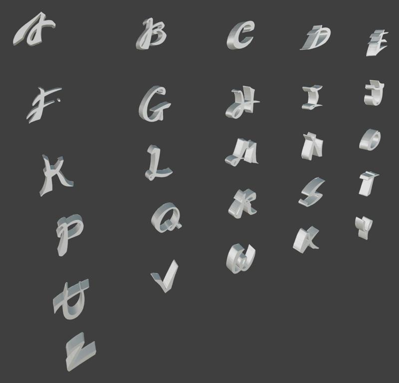 alphabet  Design A TO Z