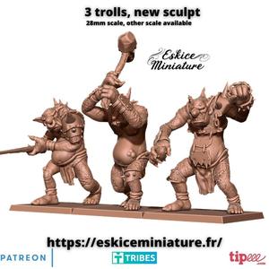 3 trolls - 28mm