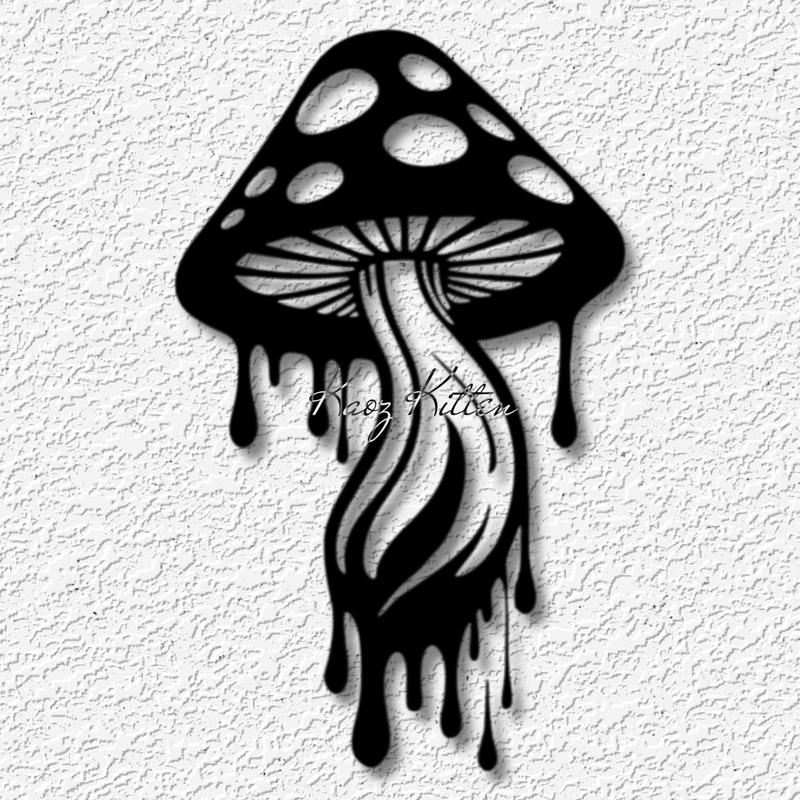 trippy hippie mushroom wall art garden shroom home decor