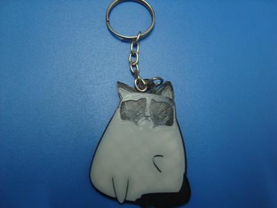 Cat angry keychain/llavero gato enojado