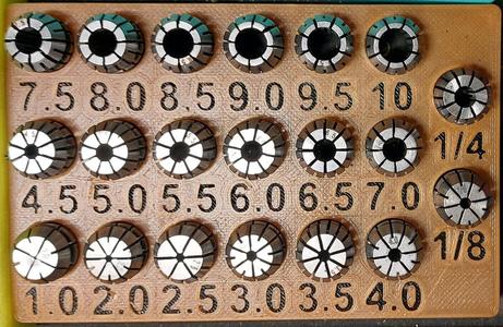 ER16 Collet Organizer 1-10mm + 1/8&quot; and 1/4&quot;