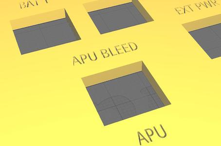 Airbus Button Box engraved text