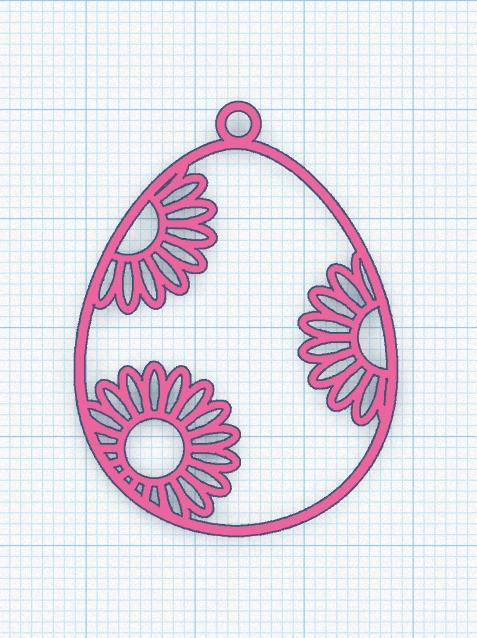 Floral Easter Egg.stl