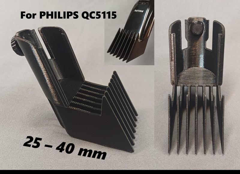 Extended hair comb for PHILIPS QC5115
