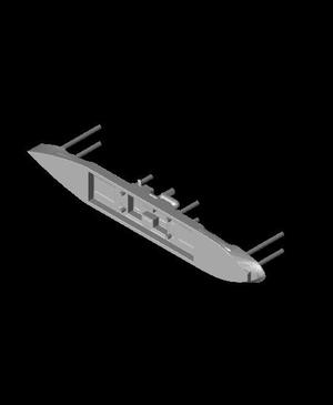 1/1250 Scale 3700 ton Steel Cargo Ship Cadaretta.stl