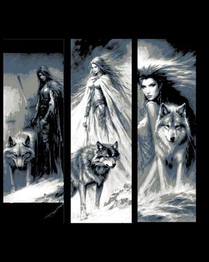 In the Wild with Her sister Wolf By Her Side - Set of 3 Bookmarks