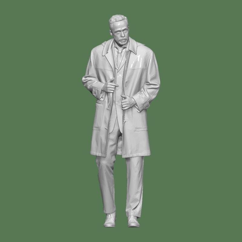 MAN WITH COAT FOR DIORAMA PEOPLE CHARACTER