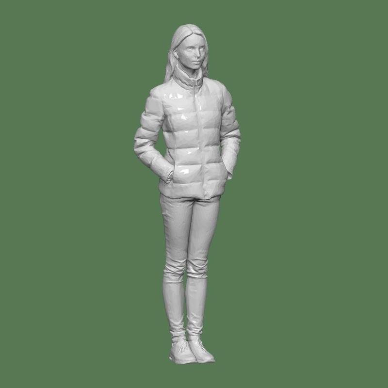 WOMAN COAT PEOPLE CHARACTER