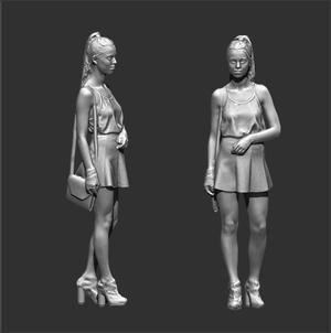 PEOPLE WOMEN W18 FIGURE DIORAMA