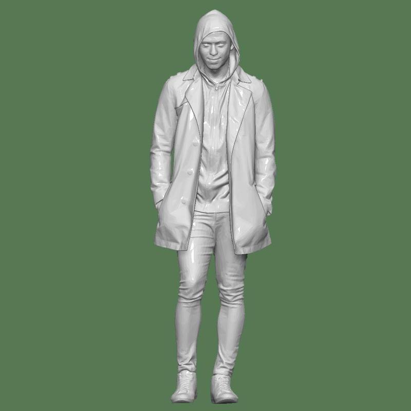 MAN WITH COAT FOR DIORAMA PEOPLE CHARACTER