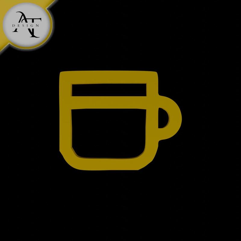 Simple Coffee Cup Symbol - 2D Art