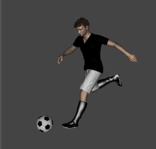 Football Player / Soccer Player Shooting Player 8