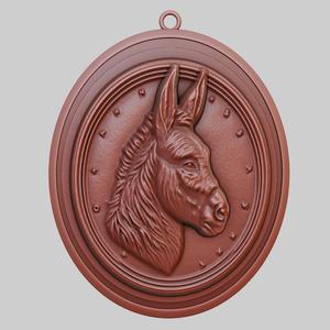Donkey Animal Pendant Donkey Animal Necklace for CNC Router Laser & 3D Printer