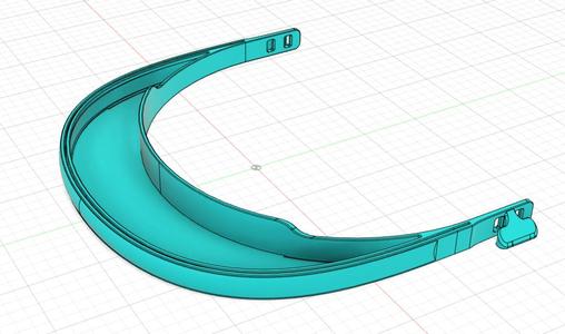 3D printed Face Shield with Knobs (Remix)