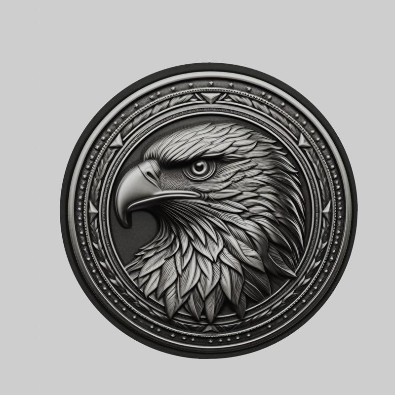 Hawk Animal Head Hawk Animal Medallion for CNC Router Laser & 3D Printer