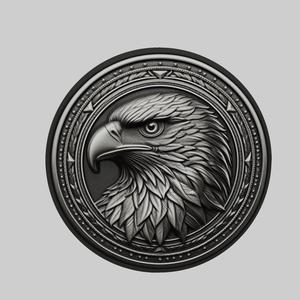 Hawk Animal Head Hawk Animal Medallion for CNC Router Laser & 3D Printer