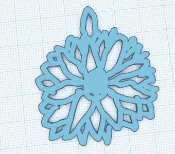 Snow flower key chain