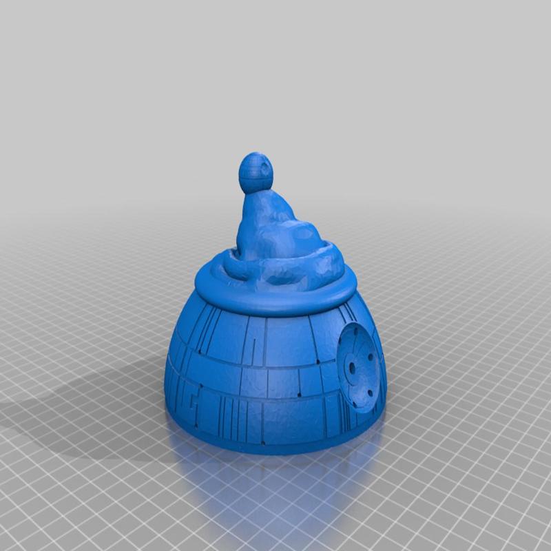 Death Star w/ Santa Hat Tree Topper