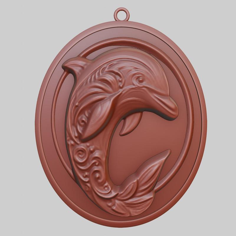 Dolphin Animal Pendant Dolphin Animal Necklace for CNC Router Laser & 3D Printer