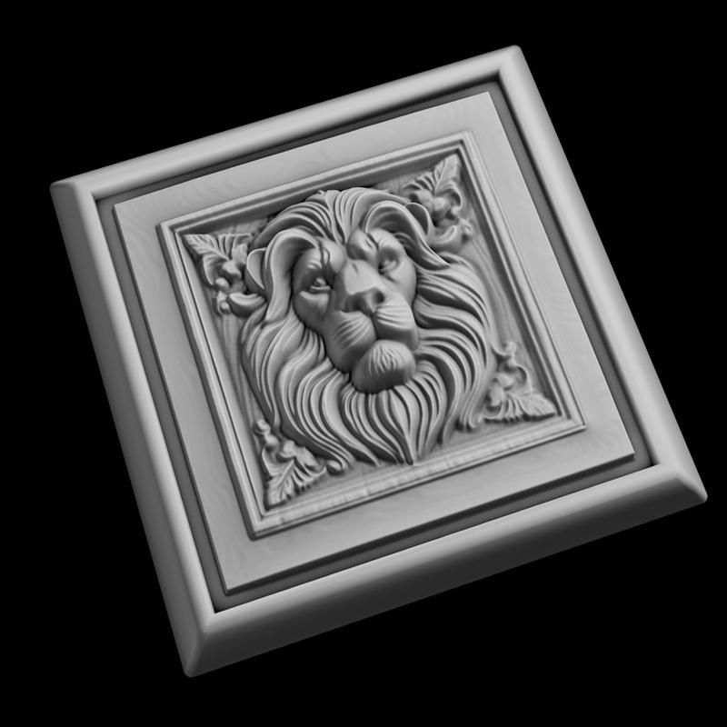 Lion Animal 3D Model for CNC Router Laser & 3D Printer