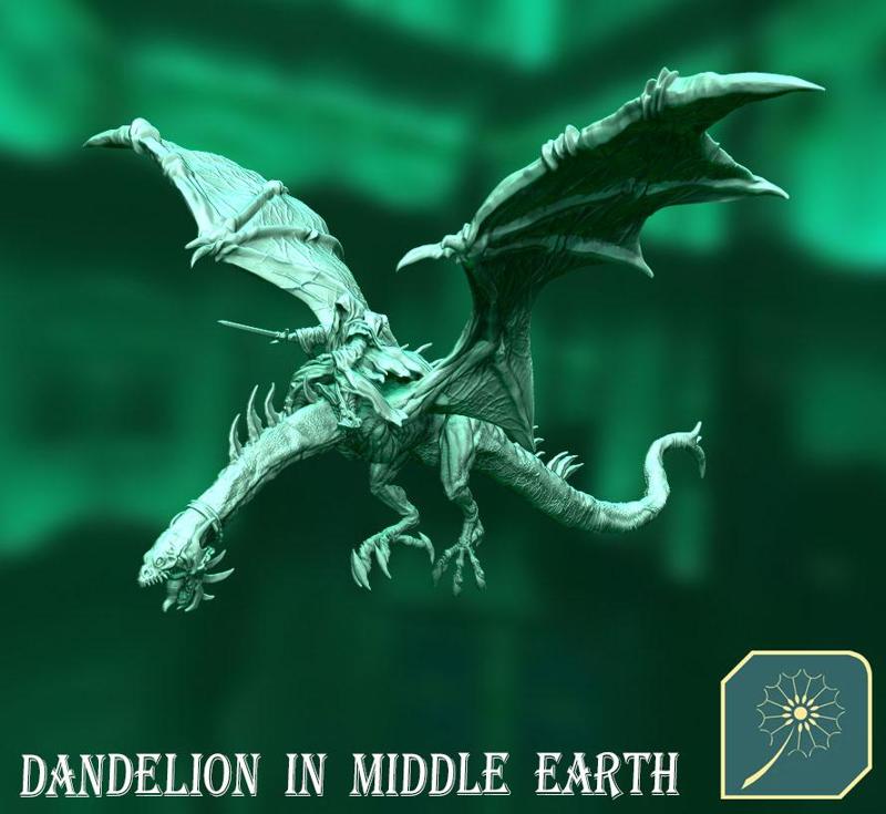 Ring Wraith on Flying Serpent (Flying Pose)