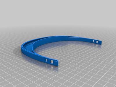 Easy 3D printed Face Shield with hooks for rubber band