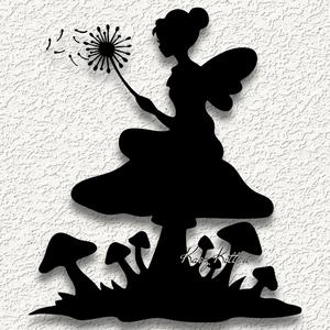 mushroom garden fairy pixie wall art home decor