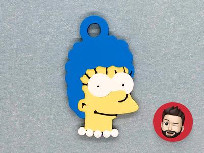 The Simpsons Marge keychain