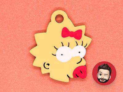 The Simpsons Maggie keychain