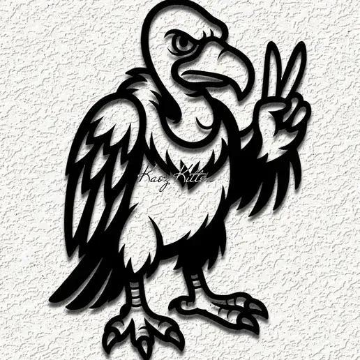 peace vulture bird wall art home decor