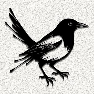 ink magpie bird wall art home decor