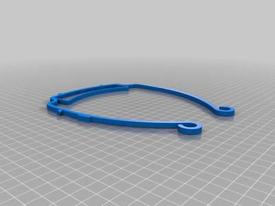 Protective Visor open and 1cm longer from original 3dverkstan