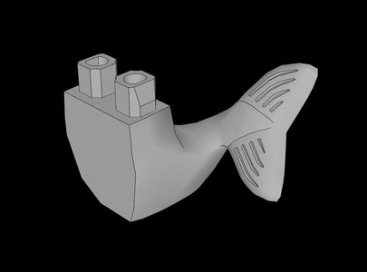 Lego Compatible (95351.dat) Minifig Hips Mermaid Tail Sitting