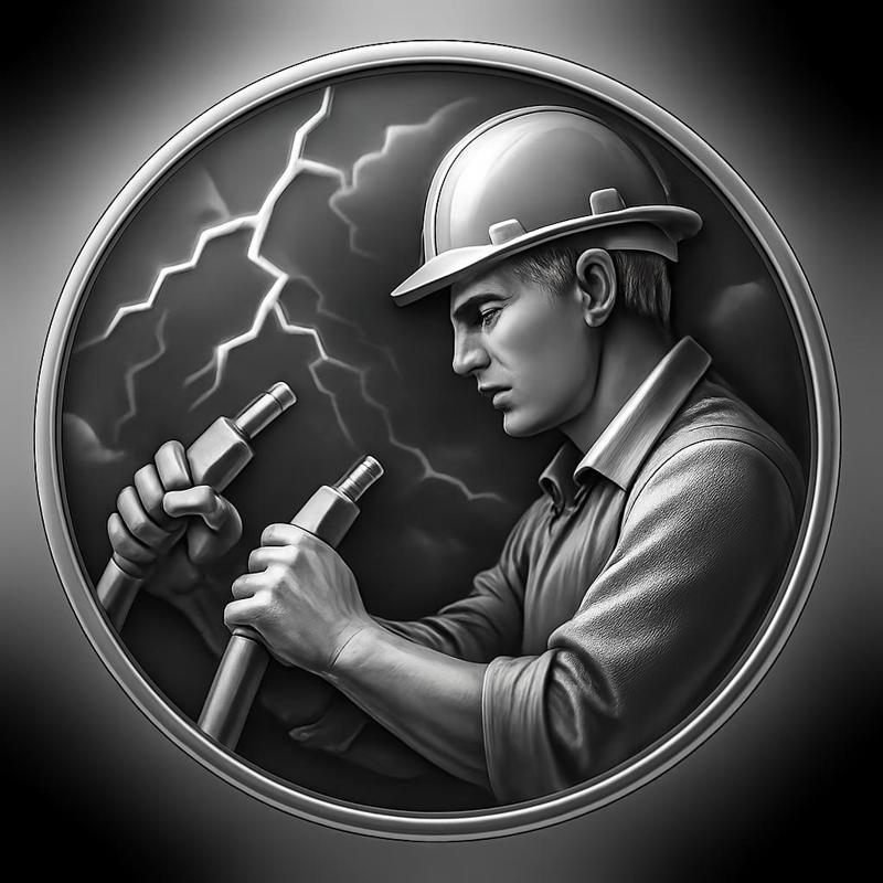 the electric lineman coin token wall art