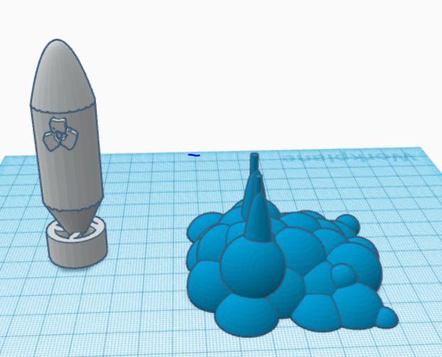 missile/ rocket with smoke