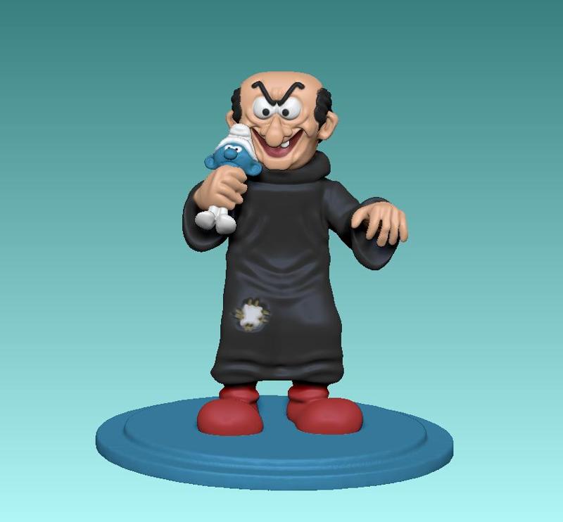 gargamel catching a smurf from the smurfs