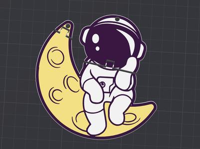Articulated Flexi Astronaut Sitting on the Moon