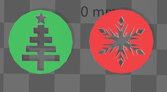 Christmas Connect 4 Chips