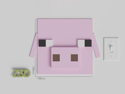 Minecraft Pig (Wall Decoration - AMS/SPLIT)