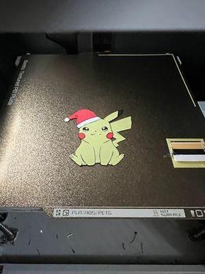 Christmas Pikachu - 2D Wallart