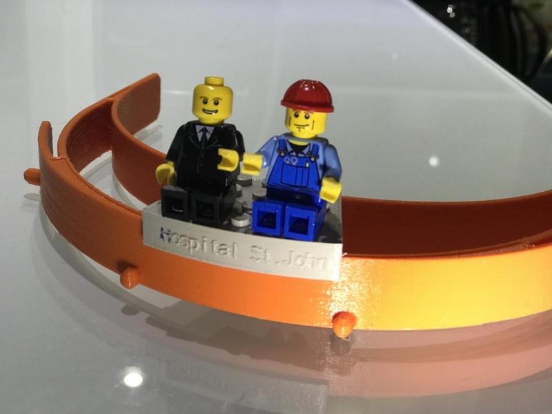 LEGOCompatible Prusa Faceshield Adapter