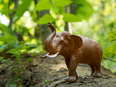 Brown Coloured Elephant Model