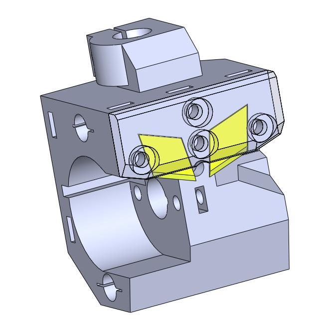 Dual blade for MMU2S.  Cut to both sides at all stops.