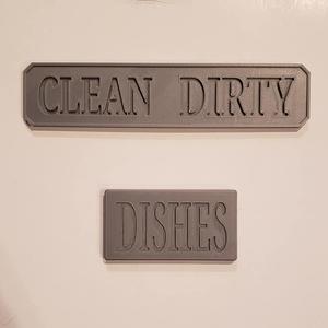 Sliding Dish Washer Sign (inset lettering)
