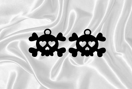 skull earrings in love necklace key chain