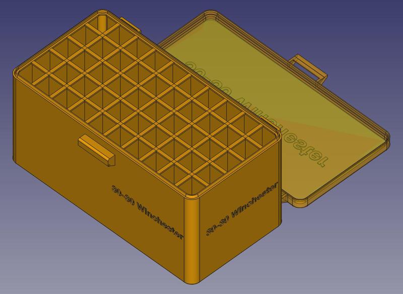 .30-30 Winchester, Head Up, Snug Snap Latch Modular Ammo Box